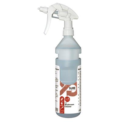 Lege Divermite®/Diverflow® 750 ml flaconset voor SURE Washroom Cleaner 6x1st